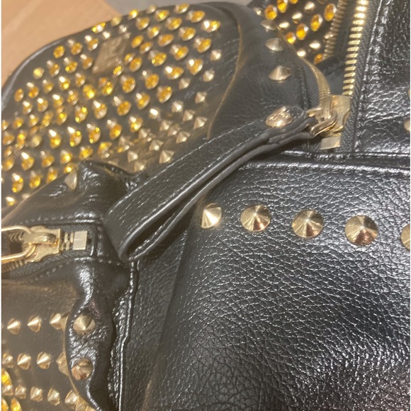 Swarovski yellow crystal studded backpack and it’s mini me! MCM - Picture 2 of 13